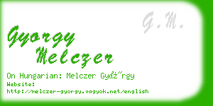 gyorgy melczer business card